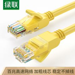 綠聯（UGREEN）超五類網線NW103（1米） 百兆網絡連接線 Cat5e超5類成品跳線 非屏蔽八芯雙絞線1米